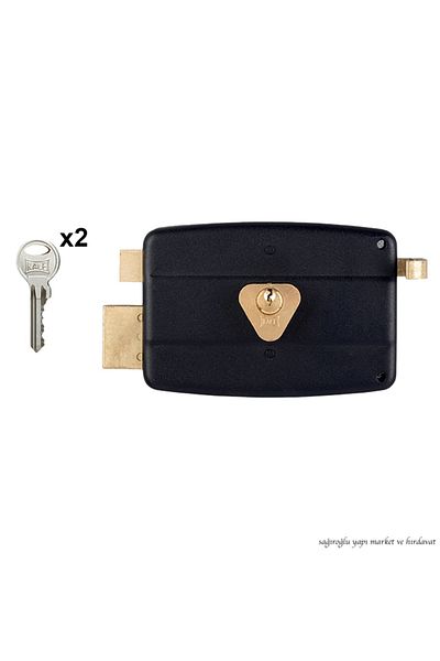 Kale Kilit 157A ECO Iron Door Lock - Castle, External Drill, 2 Keys (Diaway)