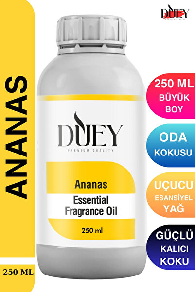 DUEY Ananas Uçucu Yağ 250 Ml Mum Esansı, Oda Kokusu, Hava Nemlendiricisi, Çam...