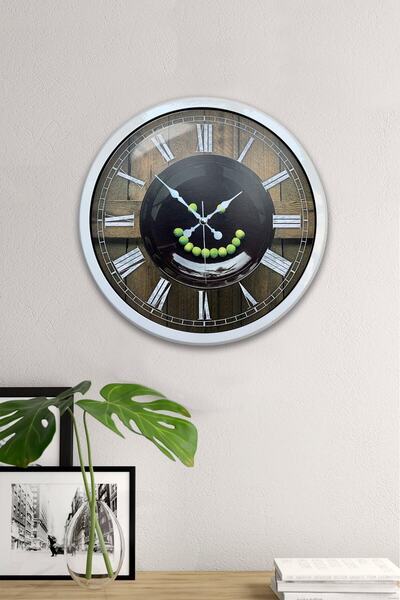 Kasva Concept هدية ساعة حائط مطبخ معدنية بيضاء مقاس 40 سم