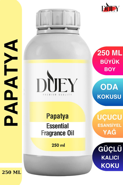 DUEY Papatya Uçucu Yağ 250 Ml Mum Esansı, Oda Kokusu, Hava Nemlendiricisi, Ça...