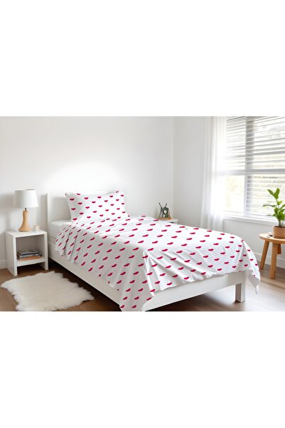 Şen Dekorasyon Crvena srca za jednog igrača Set posteljine