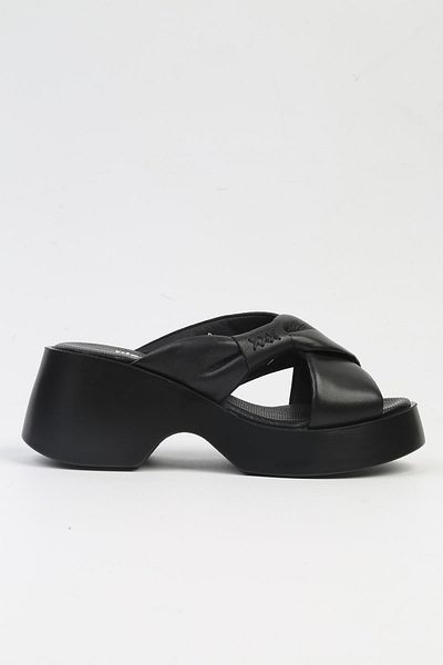 Pierre Cardin Pc-7196-3968 Black Women's Platform Slippers