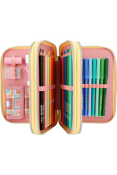 Top Model Hippie Heart 3 Layer Filled Pencil Bag 612378