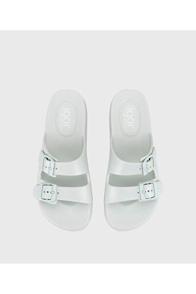 IGOR Γυναικείες παντόφλες Havana Mate Eva με πράσινη διπλή πόρπη