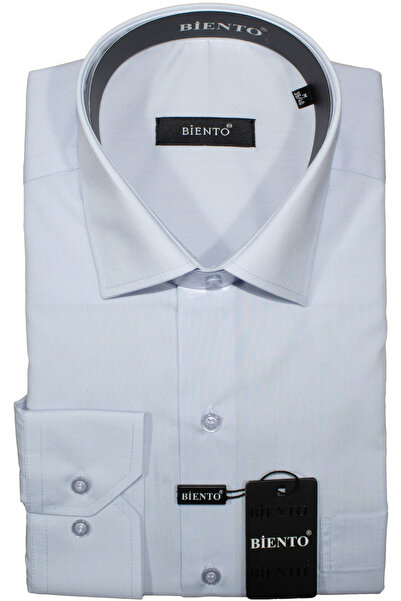 Terry Cotton Regular Fit Buz Mavi Erkek Gömlek
