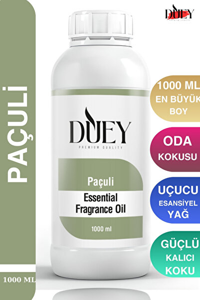 DUEY Paçuli Uçucu Yağ 1000 Ml Mum Esansı, Oda Kokusu, Hava Nemlendiricisi, Ça...