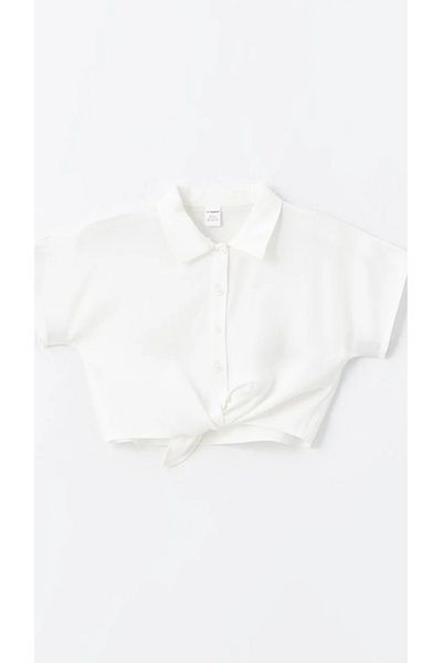 LC Waikiki LCW baby Short Sleeve Basic Baby Girl Shirt
