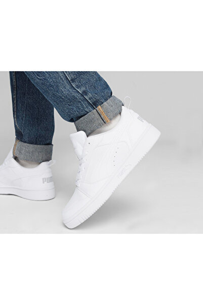 Puma Rebound V6 Low White Unisex Casual Παπούτσια - 39232803
