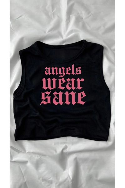 Gofeel Y2k Angel Λεπτομερές Tech Crop Tank
