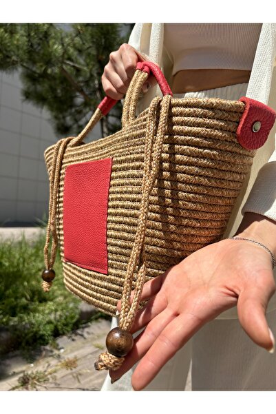 MaVaux Dream Series - Jute Bag with Genuine Leather Coating and Inner Lining