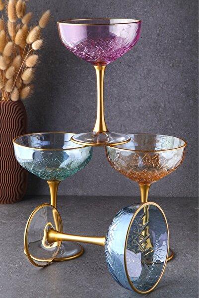 WuuQ 4 Lü Tımeless Ayaklı Kadeh - 4 Renk