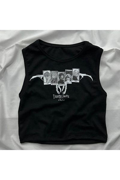 Gofeel Tech Death Note - Λεπτομερές Crop Tank