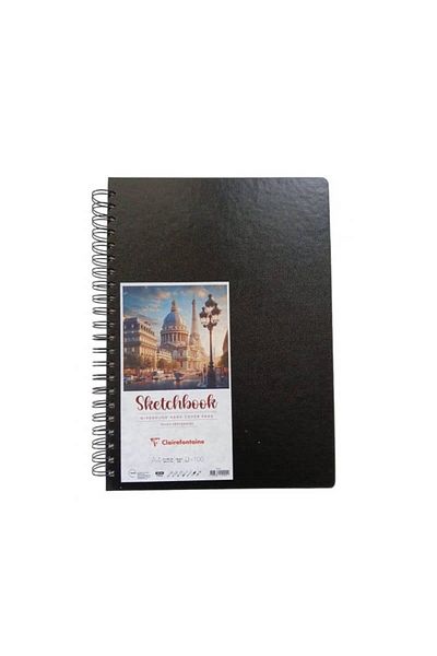 Clairefontaine A4 Sketchbook - Hard Cover, Spiral Sketchbook, 120 gr, 100 yp