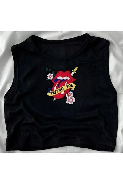 Gofeel Y2k Tatto Λεπτομερές Tech Crop Tank