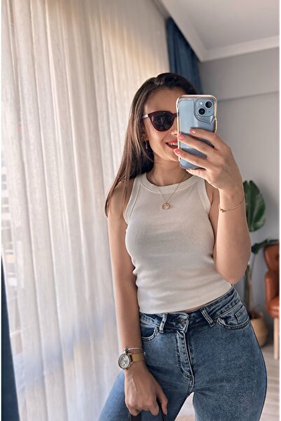 ANKH WOMAN HALTER YAKA CROP ATLET