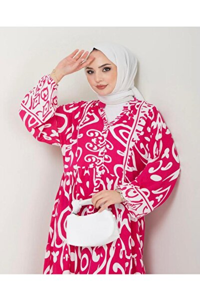 YILMAZBARMAZ Γυναικείο φόρεμα Hijab με σχέδιο βισκόζης