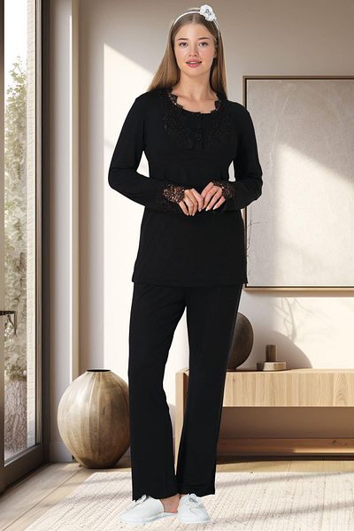Mecit Pijama Σετ γυναικεία πιτζάμα Lycra Comfort - Τρία κουμπιά
