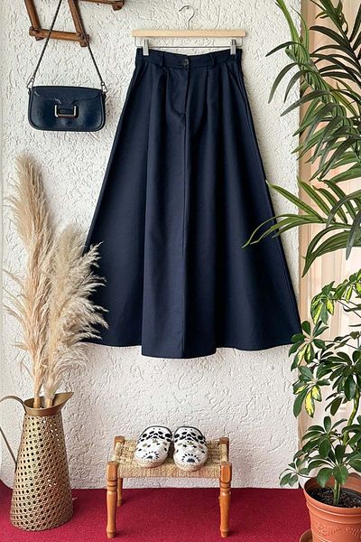 Ceylan Otantik Φούστα Navy Blue Algoda