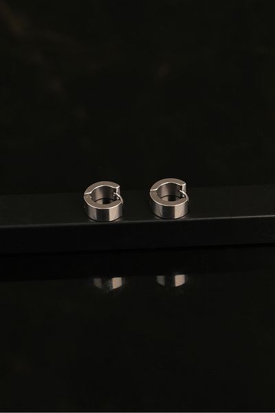 Jack Ferrero Men's Steel Colored Non-Throw Earrings