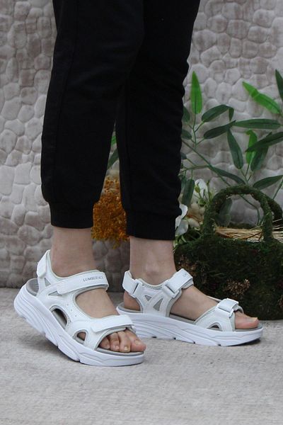 lumberjack Gena White - Comfortable and Flexible Women's Sandals