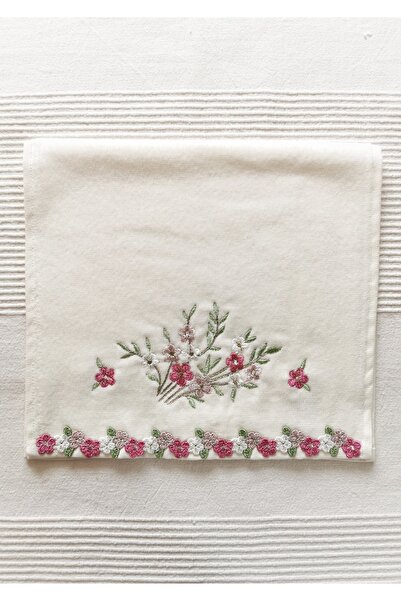 Halley Concept منشفة مطبخ مخملية مطرزة بالزهور بحجم 30 × 50 مصنوعة 100% من القطن