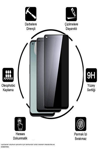 KZY İletişim Infinix Note 30 Tam Kaplayan Privacy Hayalet Temperli Ekran Koruycu Cam