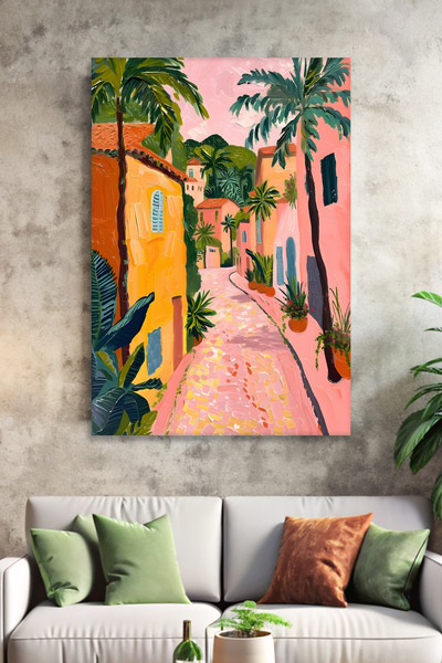 DECORIO HOME Egzotik Renkler Bohem Kanvas Tablo - Duvar Tablosu - Modern Canv...