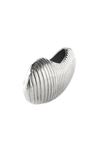 Mikasa Moor Ασημένιο οβάλ βάζο 34x9x16cm