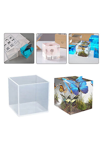 Getshopmini Epoksi Silikon Küp Kalıbı 7x7cm GT7149