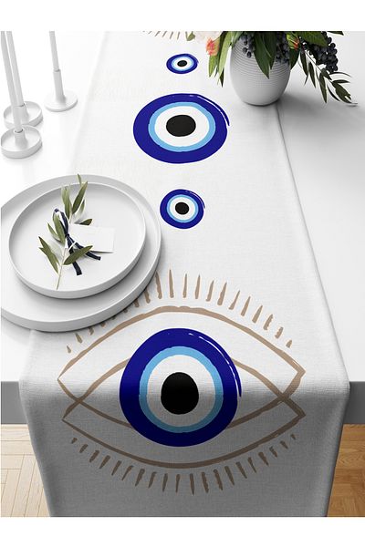 Bertille Home Σειρά Evil Eye 140x40 cm Digital Printed Runner (Evil Eye)