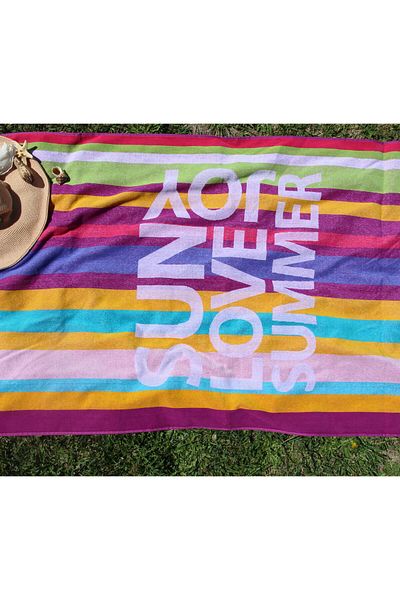 Baveno 90x180 cm Πετσέτα θαλάσσης με σχέδιο βελούδο - 100% βαμβακερή έξοδο