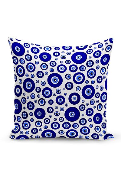 Bertille Home Husă de pernă Seria Evil Eye imprimată digital pe două fețe (Husă de pernă pentru ochi Evil)
