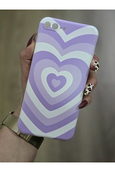 SUPER FRAME Lilac Heart Design Transparent Phone Case Compatible with iPhone ...