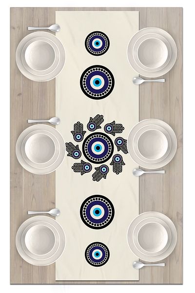 Bertille Home Σειρά Evil Eye 140x40 cm Digital Printed Runner (Evil Eye)