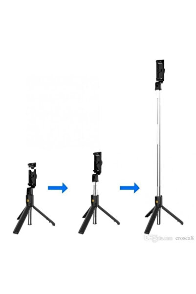 Genel Markalar Selfie Çubuğu ve Tripod- Bluetooth özellikli Selfie/Bluetooth ...