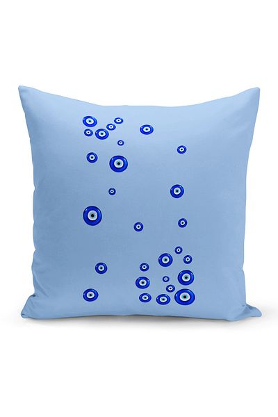 Bertille Home Husă de pernă Seria Evil Eye imprimată digital pe două fețe (Husă de pernă pentru ochi Evil)