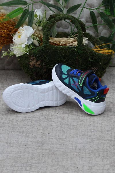 Kinetix Mags Navy Blue Saks - Light and Anatomical Boys' Shoes