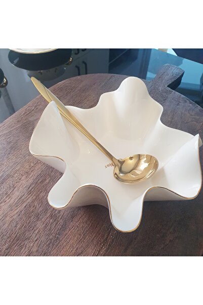 LOVYCO 18/10 Steel Non-tarnish Stainless Ladle - Gold Soup Serving, 15 Cm