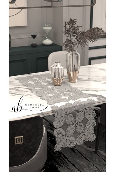 CAMİNHO DA LUA American Service Runner Kitchen Set Flower Table Presentation Set Dowel