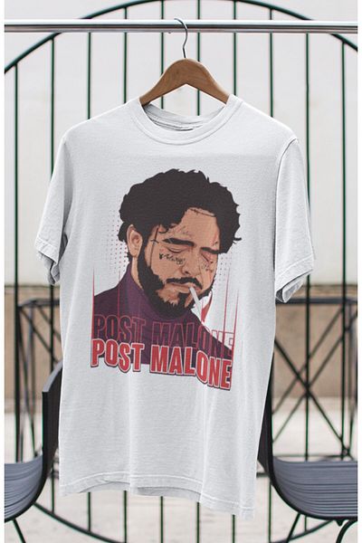 Fuddy Moda Tricou oversize unisex cu imprimeu Post Malone