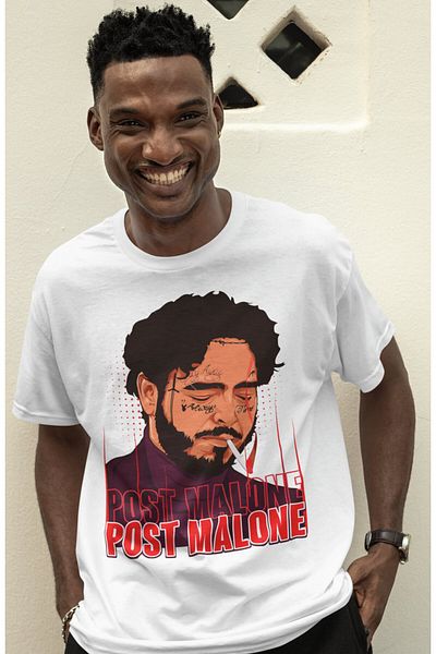 Fuddy Moda Tricou oversize unisex cu imprimeu Post Malone