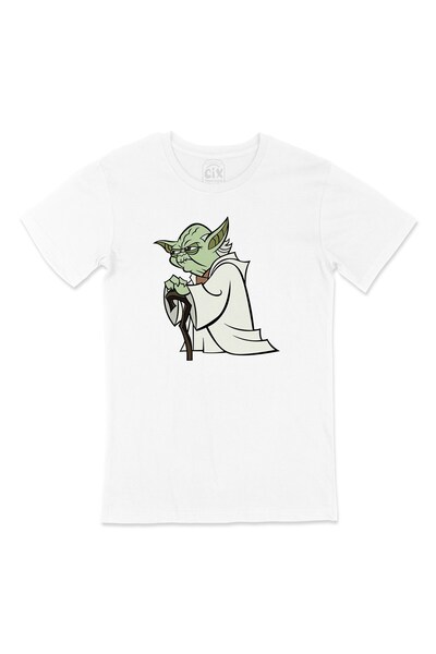 Cix Star Wars Yoda džepni logo dizajn bela majica