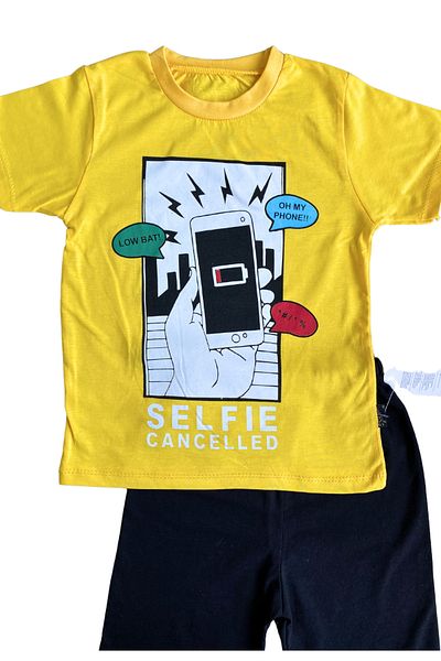 Nisankids 6-9 Years Old Boy's Summer Set - Short Sleeve T-Shirt and Baby Shoes