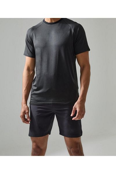 Man Of Man Κοντομάνικο μαύρο αθλητικό μπλουζάκι Raglan