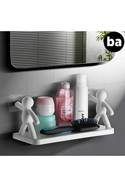 Ecolux Декоративна мила поличка для ванної кімнати у вигляді людини - самоклеюча поличка та вішалка для ванної кімнати - 1 ШТ.