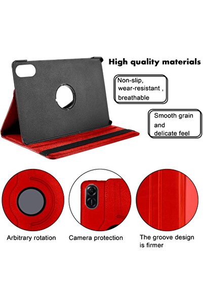 TEKNETSTORE Honor Pad X9 11.5 بوصة متوافق مع 360° حالة الكمبيوتر اللوحي من جلد البولي يوريثان مع وضع النوم القابل للدوران مع غطاء