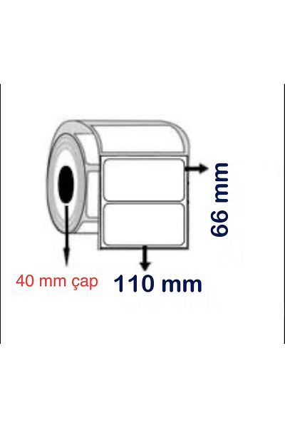 AYSAN ETİKET 110mm X 66mm Coated Barcode Label - Blank Adhesive