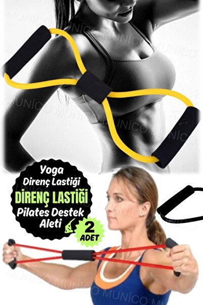 Munico 2 Adet Yoga Bandı Ergonomik Taşıması Kolay Omuz Boyun Esnetme Direnci ...