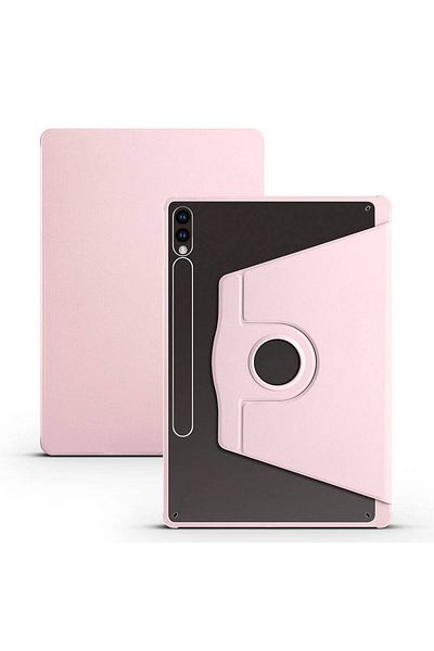 Alan Tech حافظة Galaxy Tab S9 Plus باللون الوردي مع حجرة قلم حرارية - حامل قابل للدوران