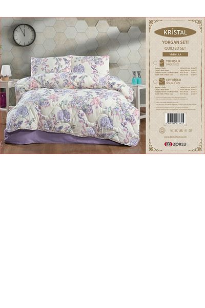 Taç Crown Crystal Terry Cotton Quilt Pillow Set Simuzar Coffee